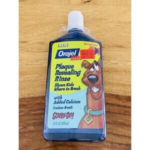 Kid's Orajel Scooby Doo Warner Bros Plaque Revealing Rinse Berry Flavor Breath